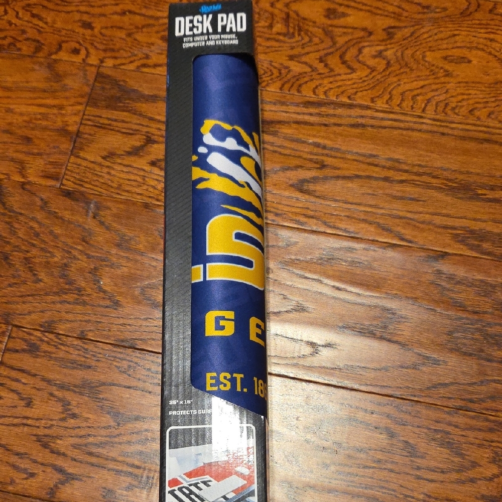 Blue and Yellow Desk Pad
